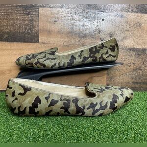 Birdies The Blackbird Camo Calf Hair Loafers Slip On Slippers Size‎ 8.5